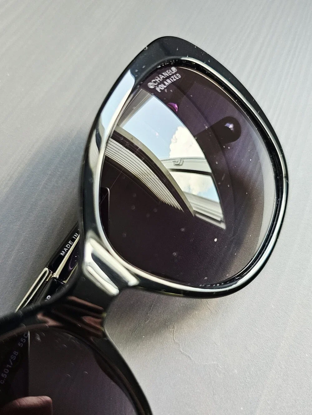 Chanel Acetate Butterfly Winter Pearl Sunglasses 5339-H Black
